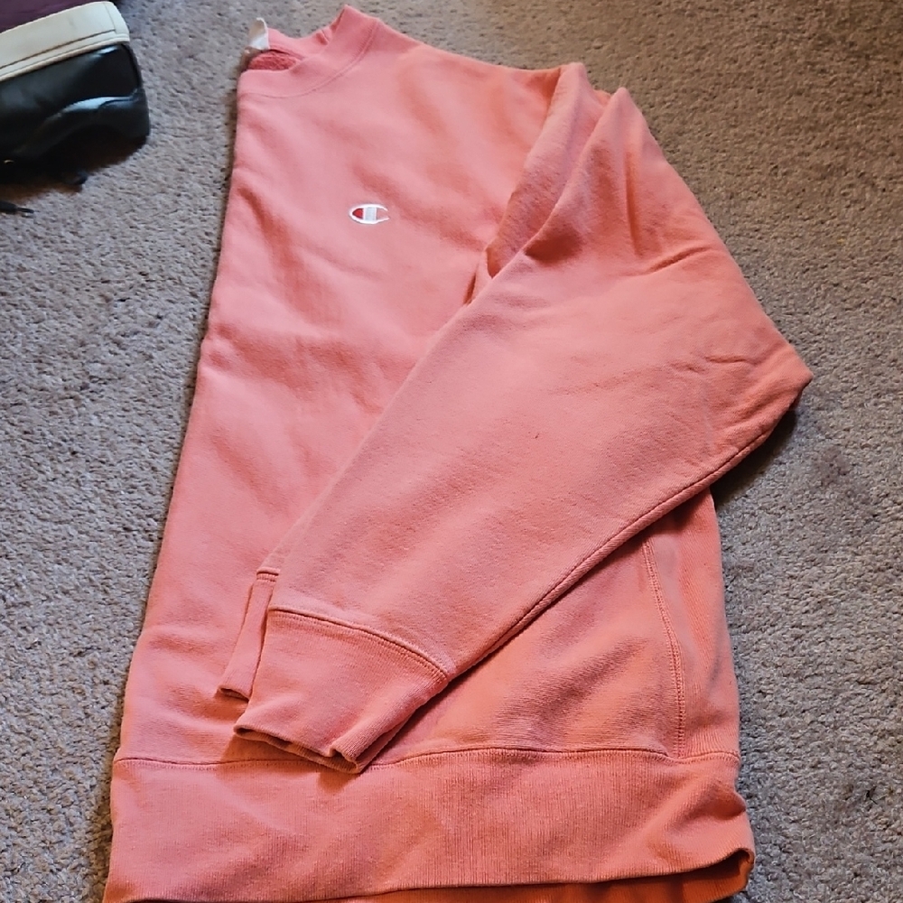 Champion Bright Coral Reverse Weave Sweatshirt